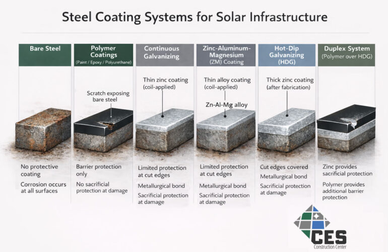 Steel Coating Systems Used in Solar Infrastructure
